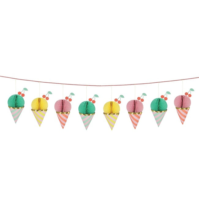 Ice Cream Honeycomb Garland