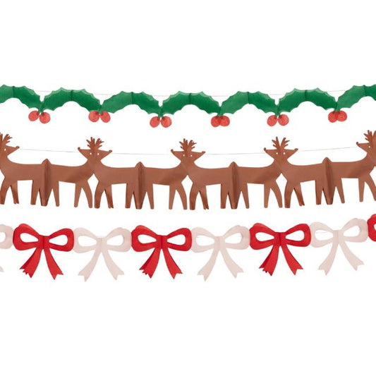 Tissue Paper Christmas Garlands