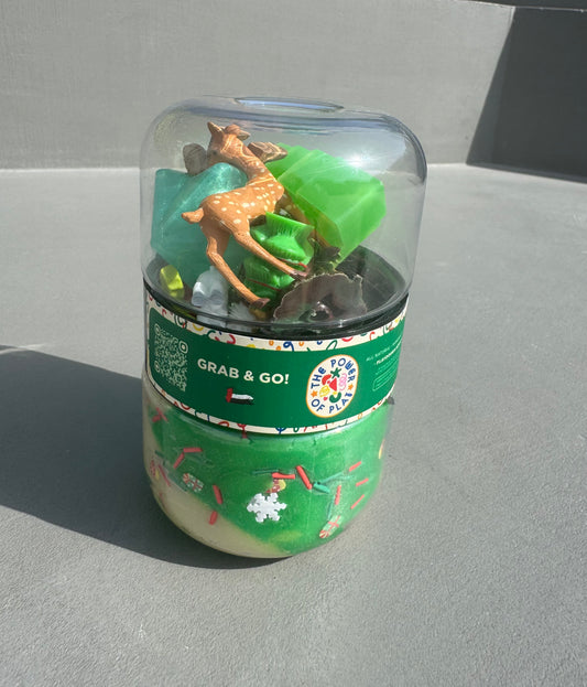 Grab & Go Playdough Jar- Christmas