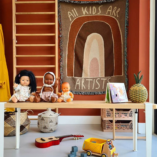 All Kids Are Artists- Wall Tapestry Rainbow