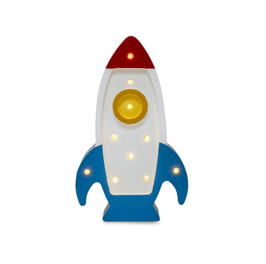 Mini Space Rocket Lamp (White)