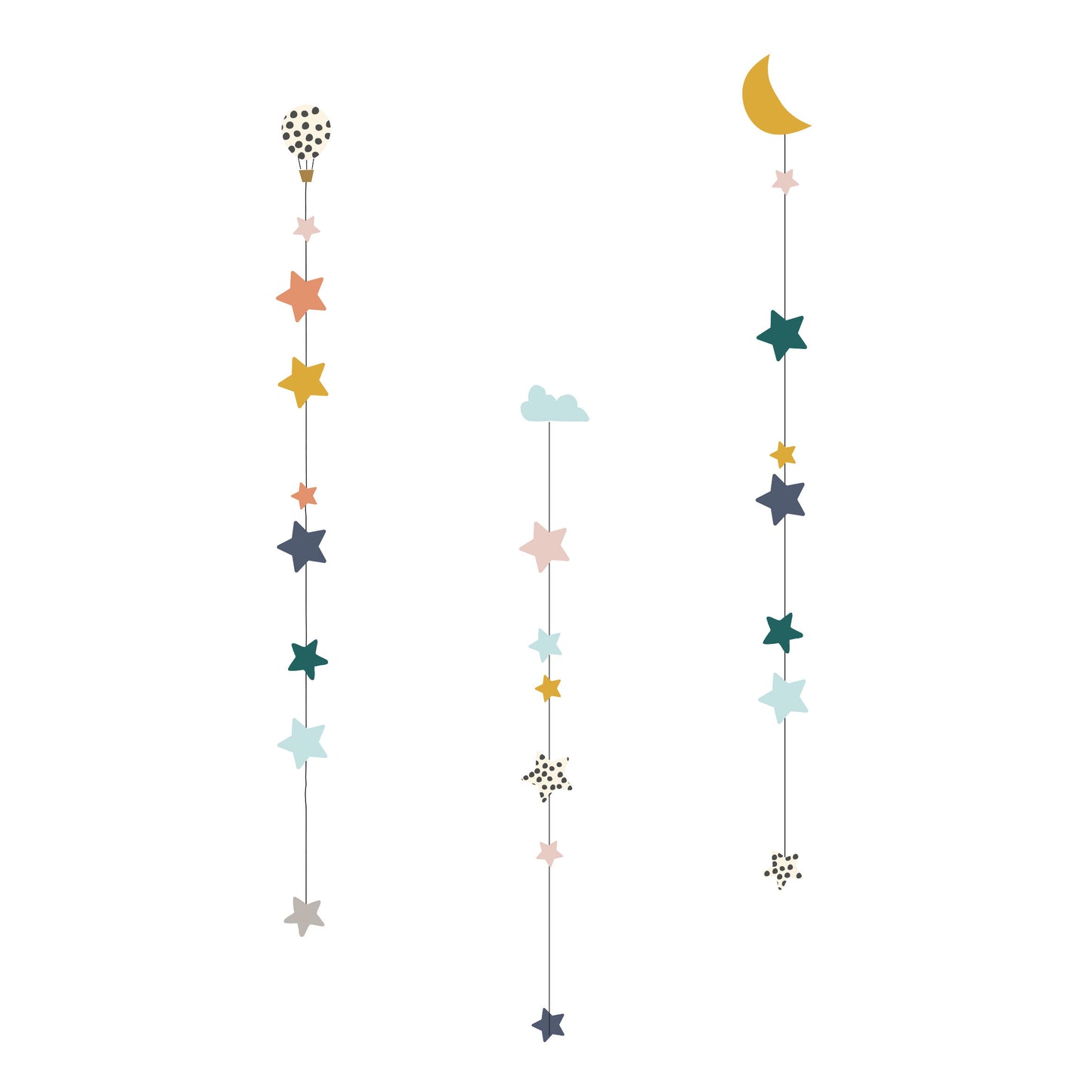 Stars & Moons Easy Stickers