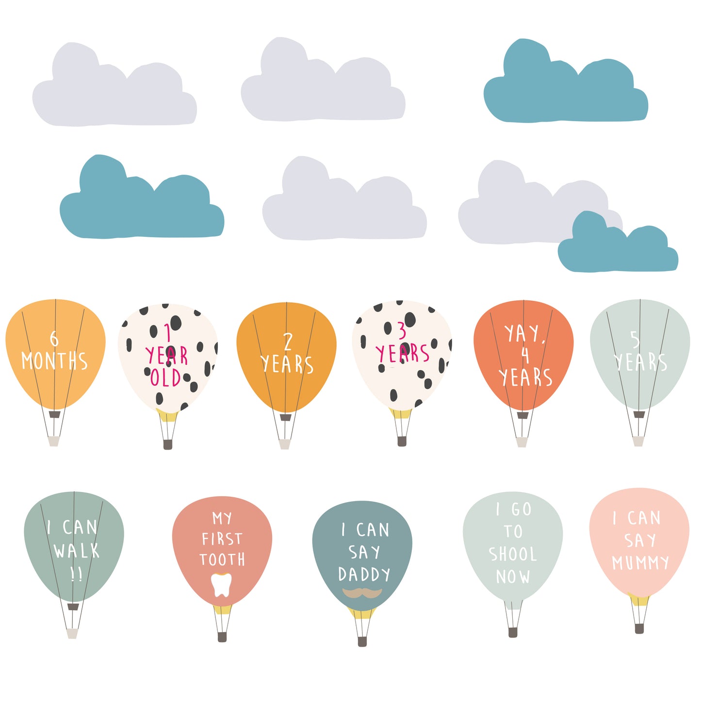 Safari Height Chart Stickers