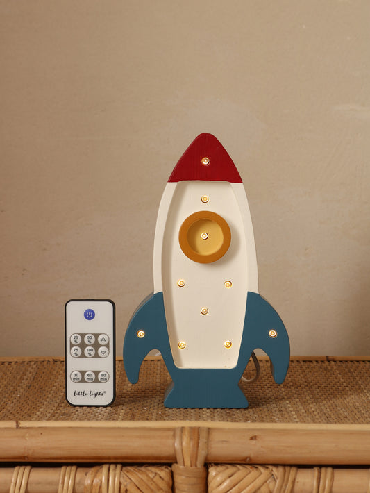 Mini Space Rocket Lamp (White)