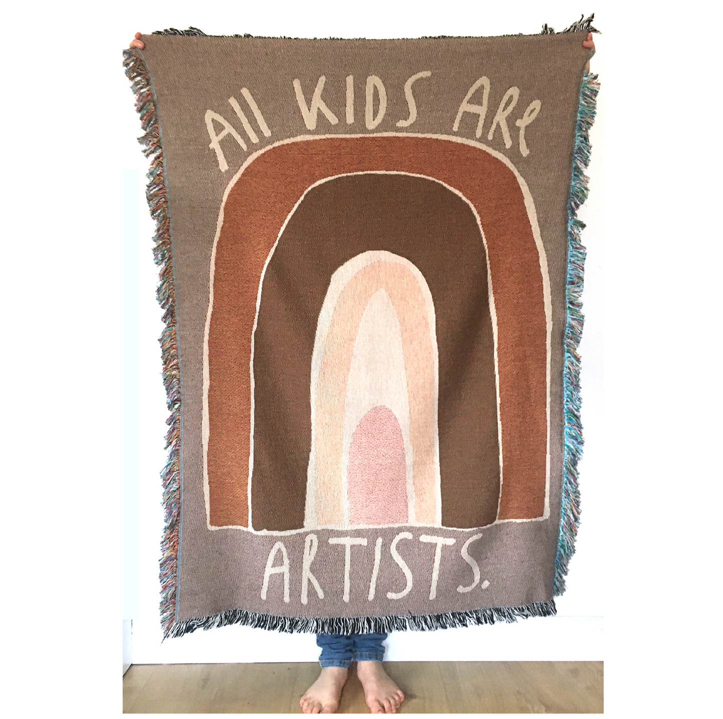 All Kids Are Artists- Wall Tapestry Rainbow