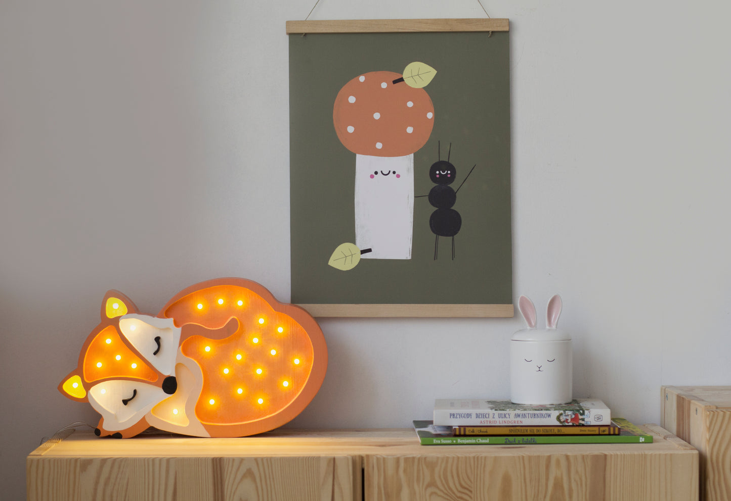 Orange Fox Lamp