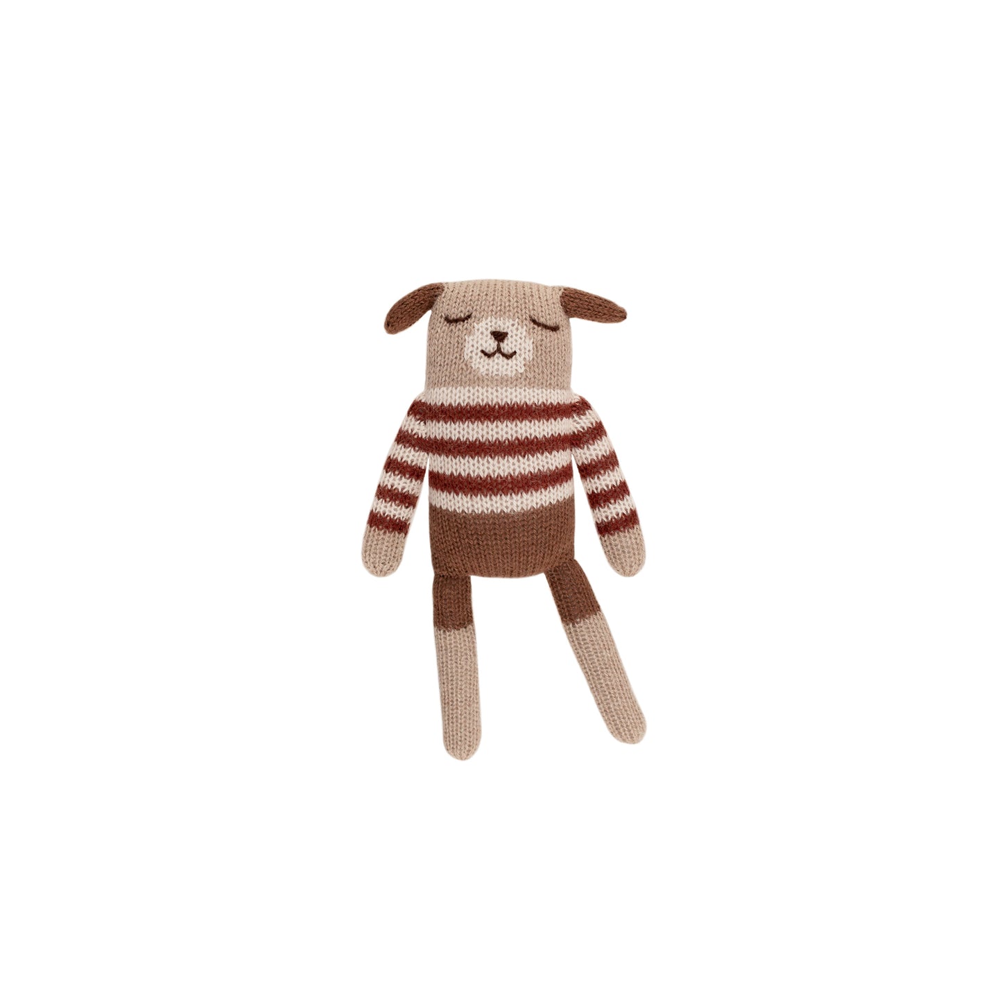 Puppy in Sienna Striped Sweater