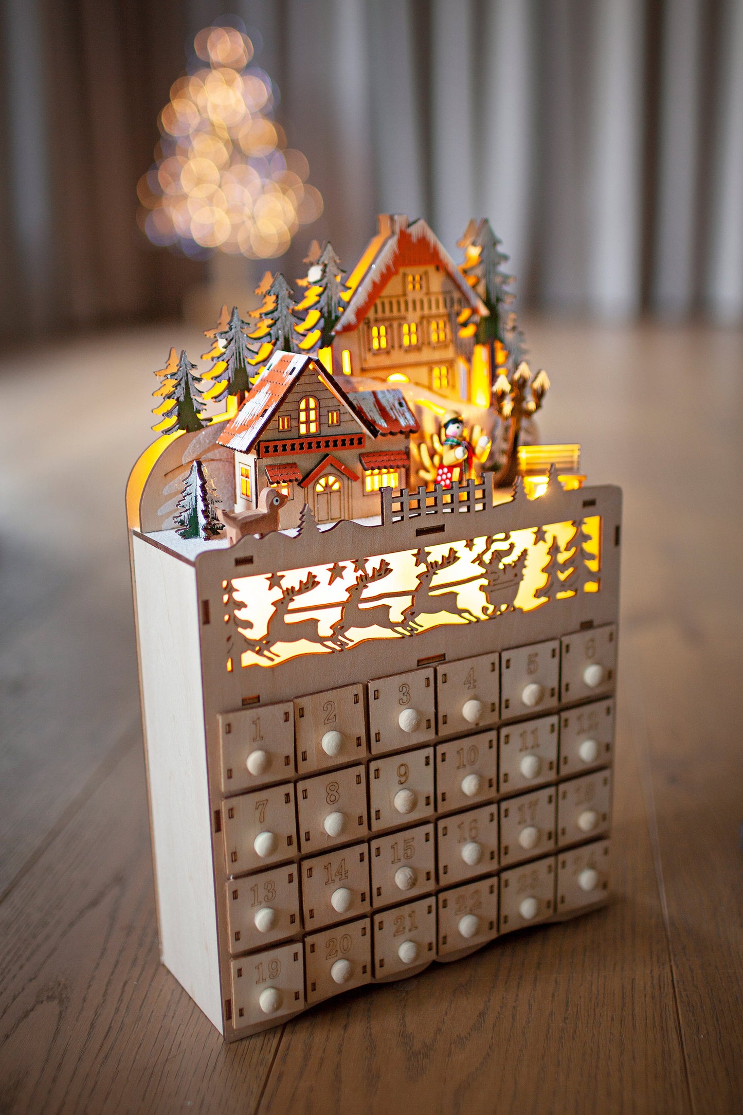 Wooden Christmas Advents Calendar